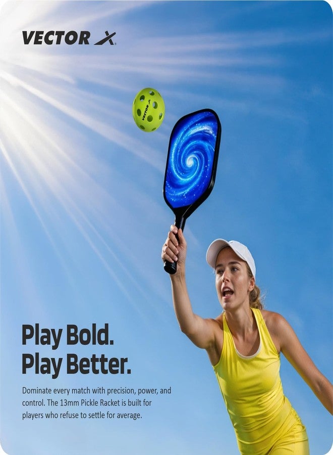 Vector X Wooden Pickle Bat Racket Wooden Paddle with Premium Grip (Pack of 1) - Image 2